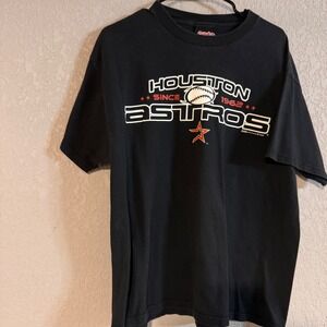 Houston Astros Vintage Stitches Athletic Gear T Shirt Size Large Baseball